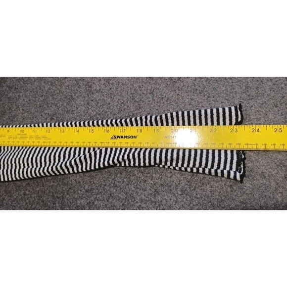 SO Women's Black & White Striped Mock Neck Long Sleeve Tee XL 14/16 - Picture 10 of 12